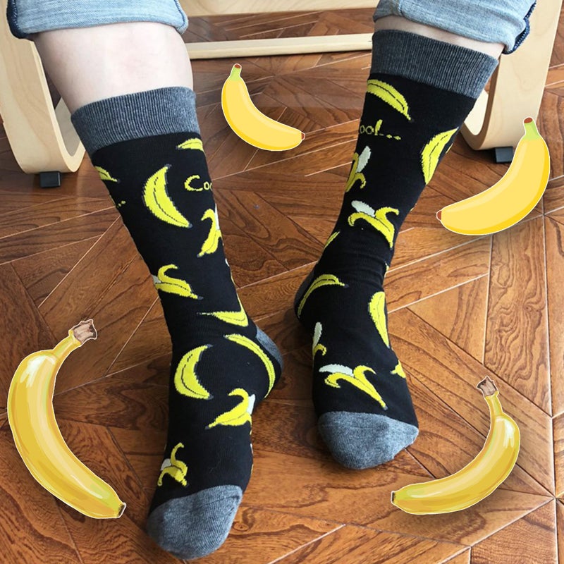 BISOUSOX Mens Dress Socks Funny Fun Colorful Crazy Funky Crew Socks for Men Novelty Happy Cotton Size 9-12 - Image 2
